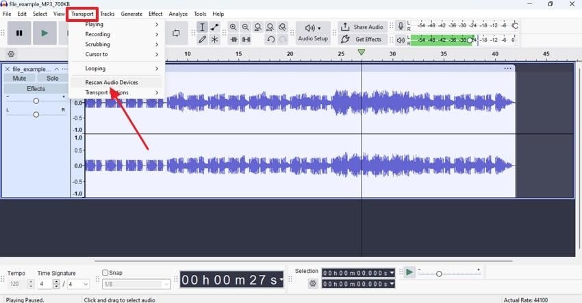rescan audio devices