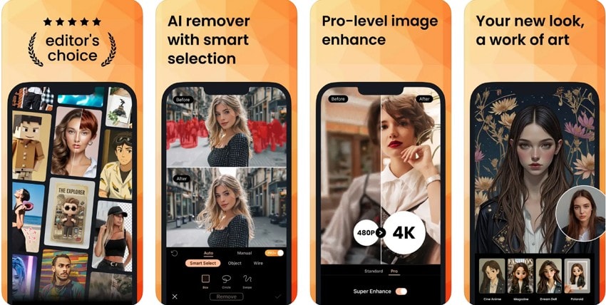 photodirector blur photo editing app