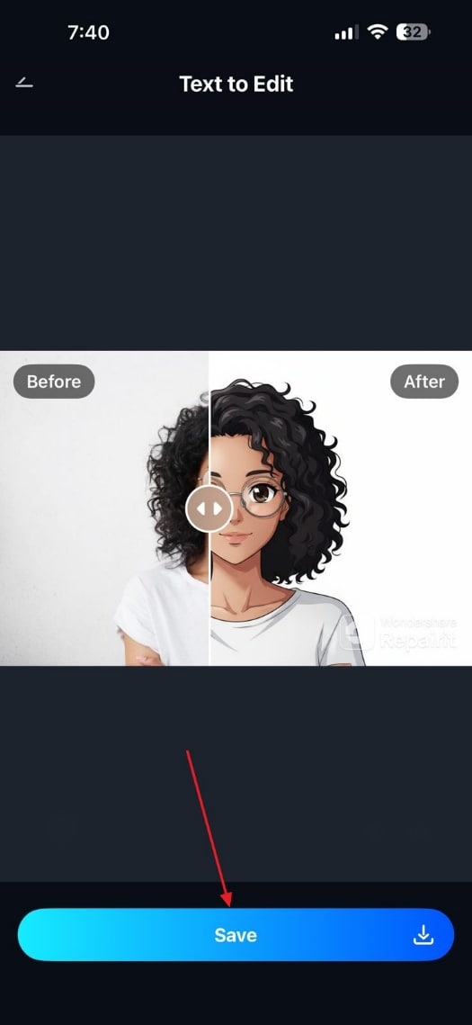 save animated image repairit app