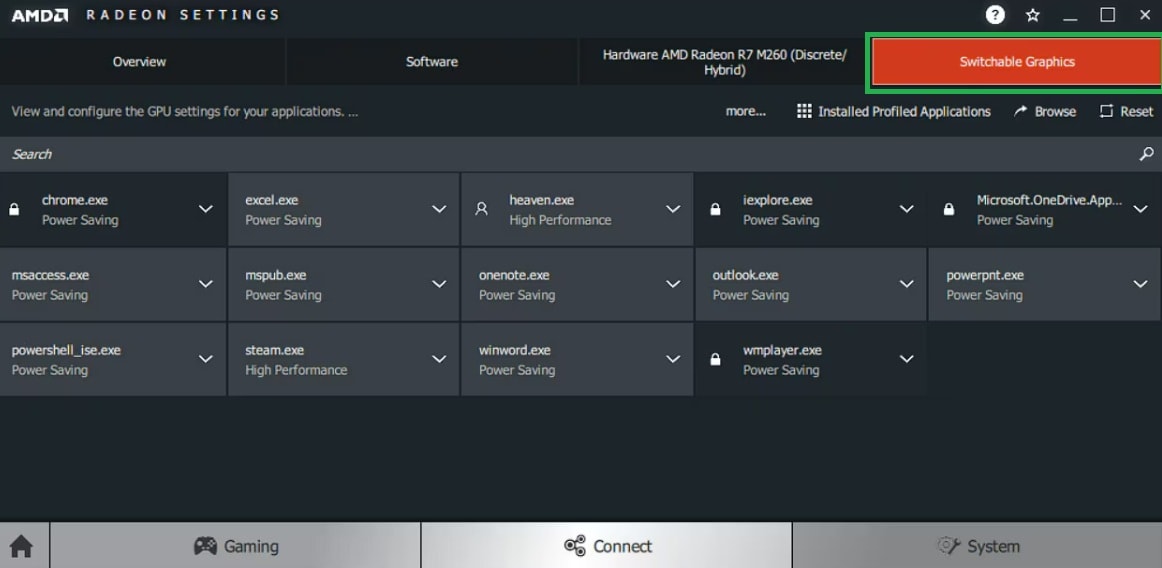 amd switchable graphics