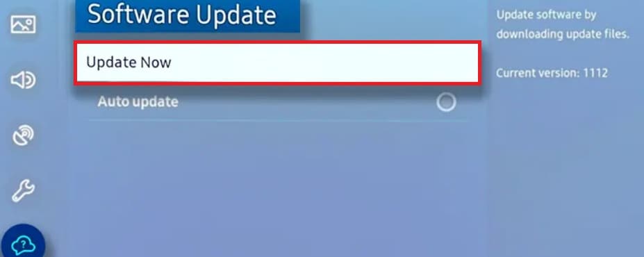 update now button
