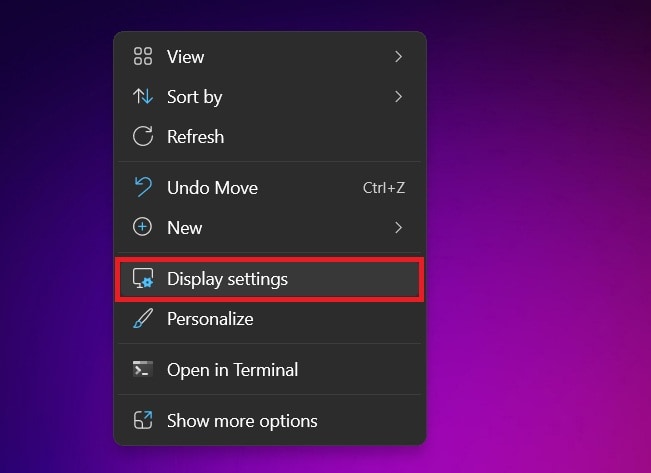 pc display settings