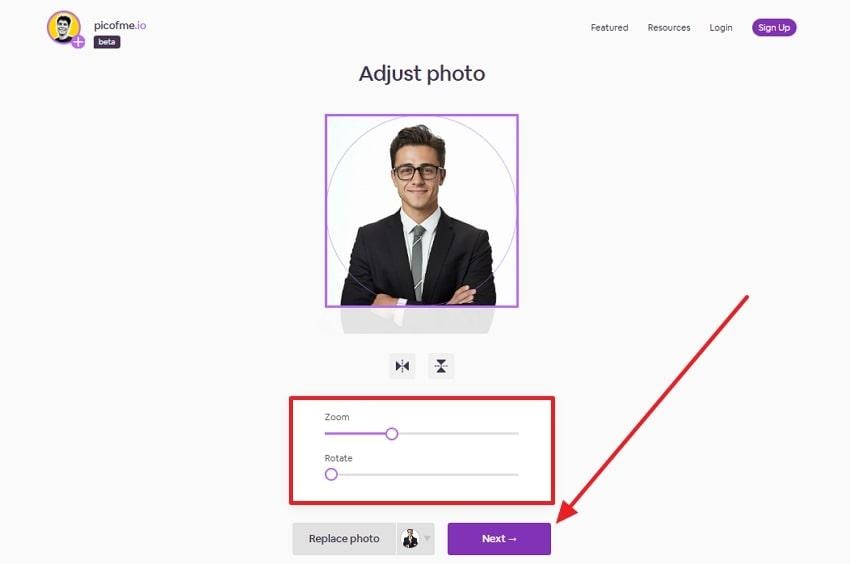 adjust image dimensions