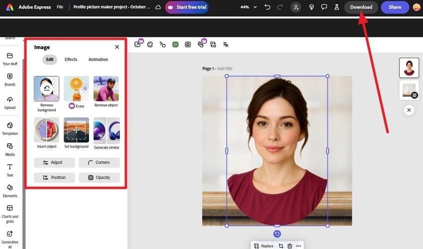image and background personalization
