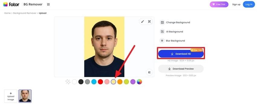 change background and download