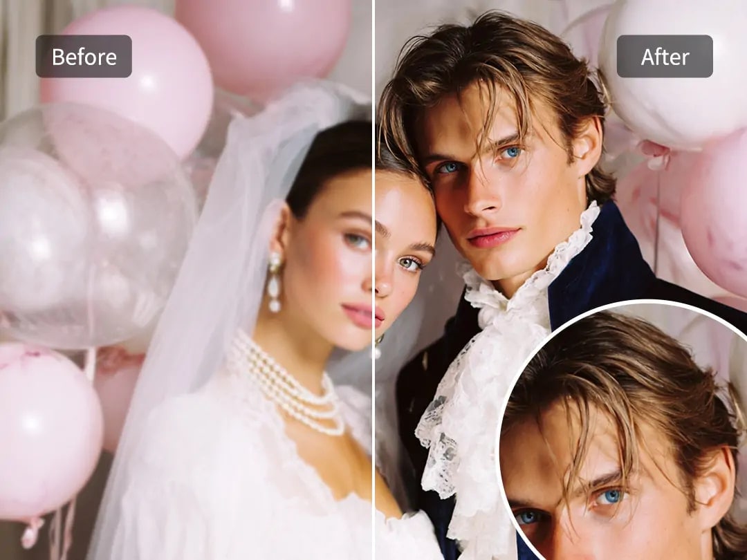 enhance wedding photo