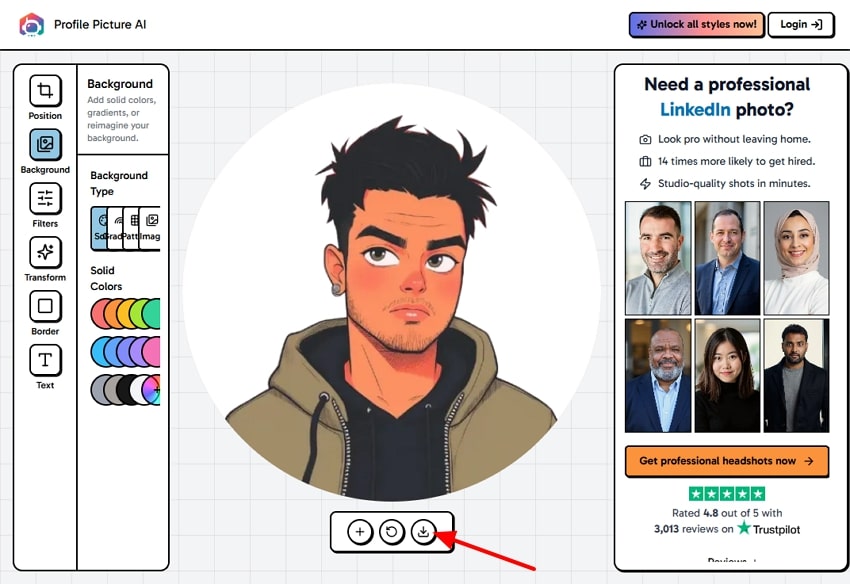 hit download image profilepictureai