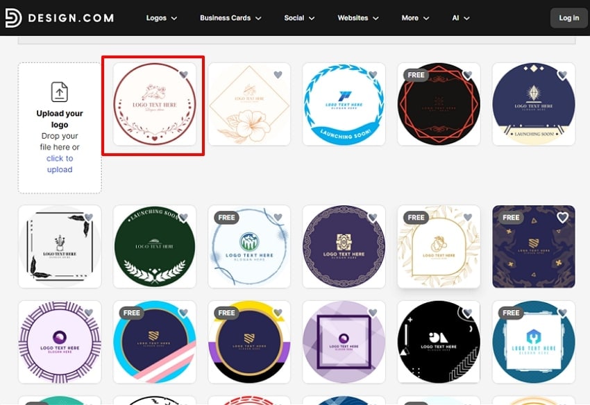 select required template