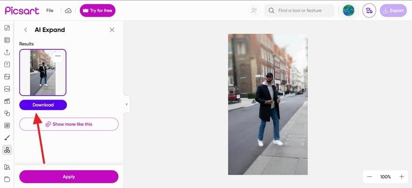 download image after expansion