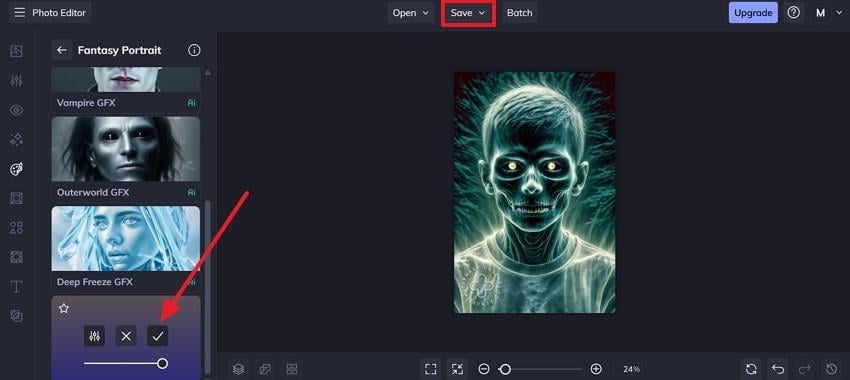 apply effect and save picture