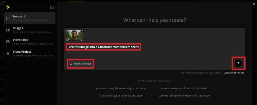 command kapwing for ghostface image