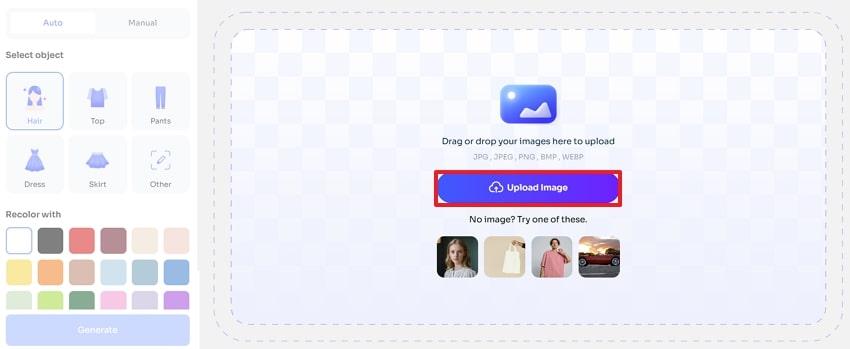 upload image on ai ease
