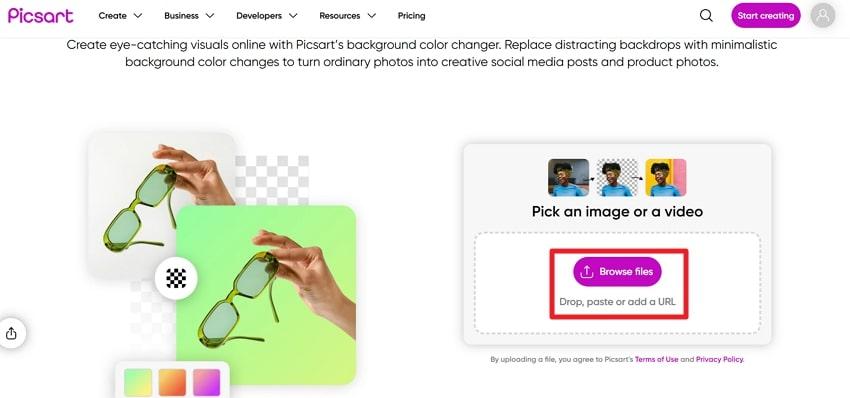 upload photo for recoloring
