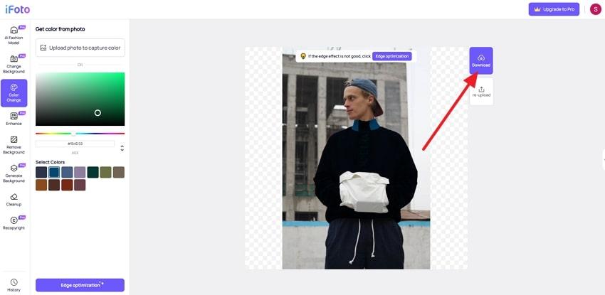 select a color and download image