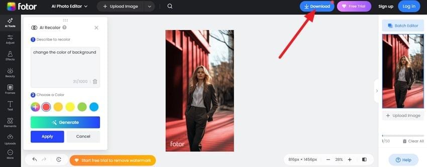 change color and download picture