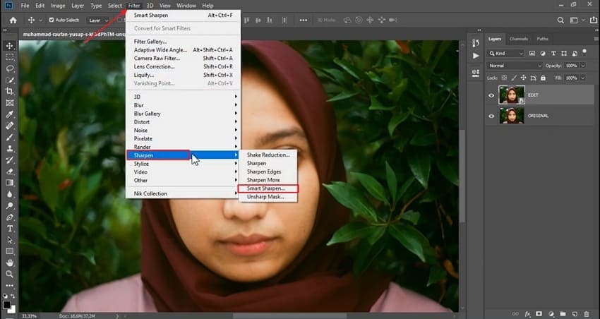 apply smart shapen tool