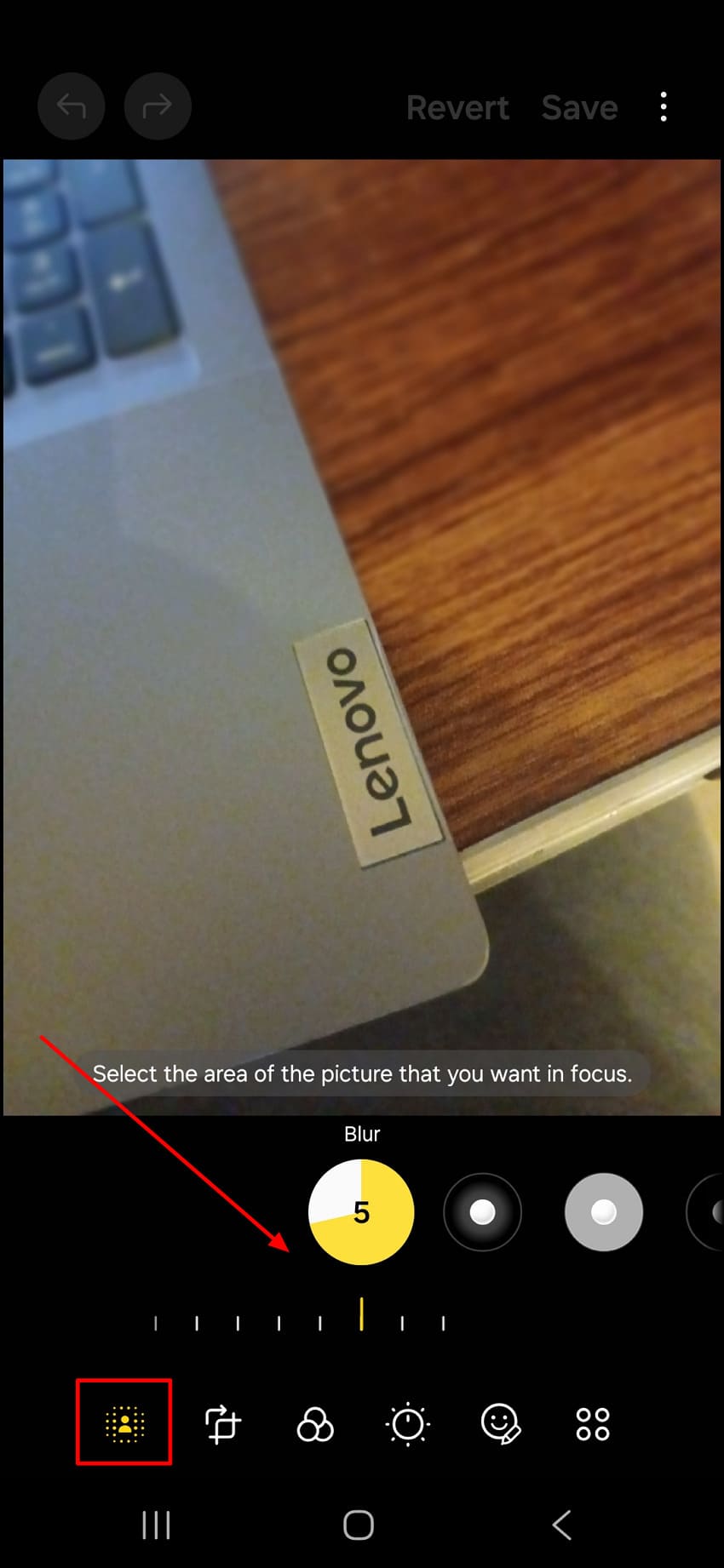 enable blur option android