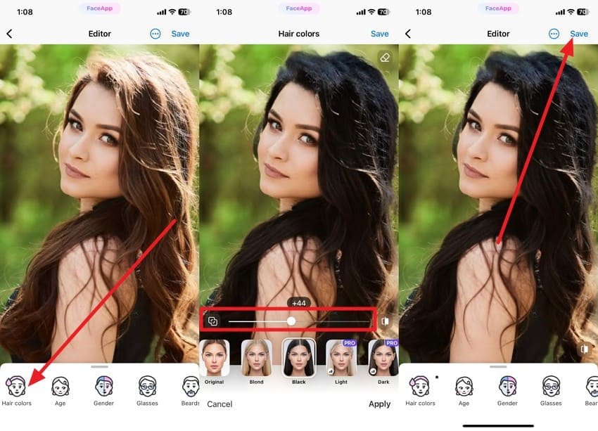 slider the changes and save