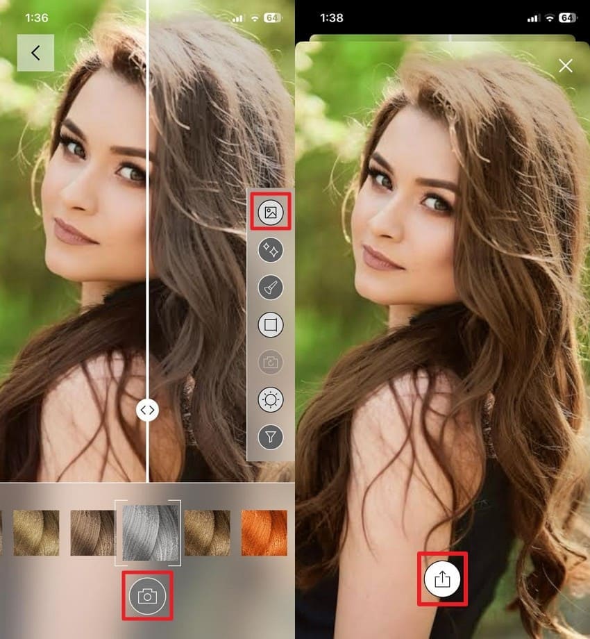 choose color and share image