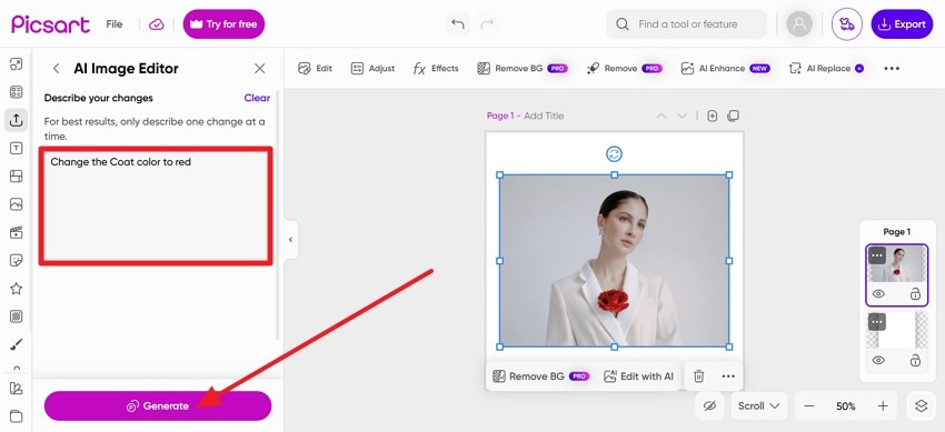 press generate button