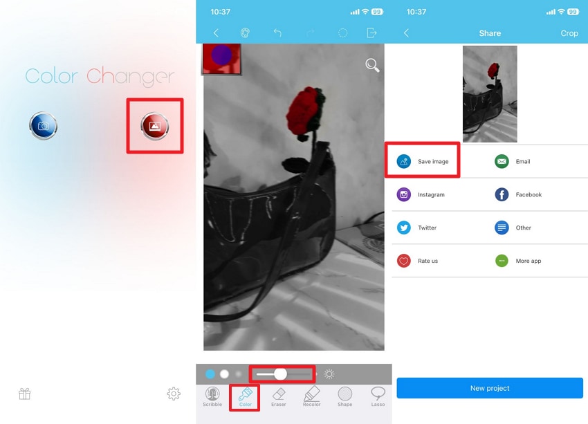 change color and save image