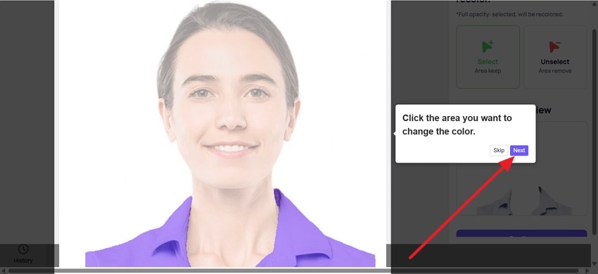 pick the colorize area