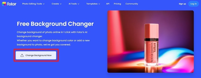 change background with fotor