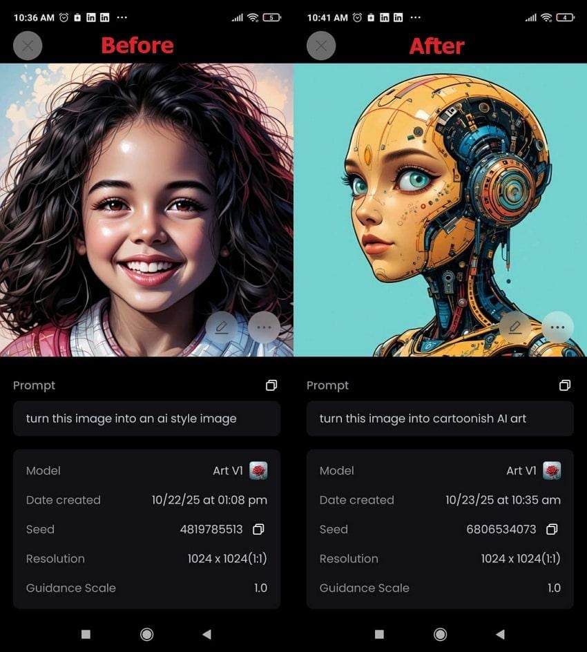 view before and after on piclumen