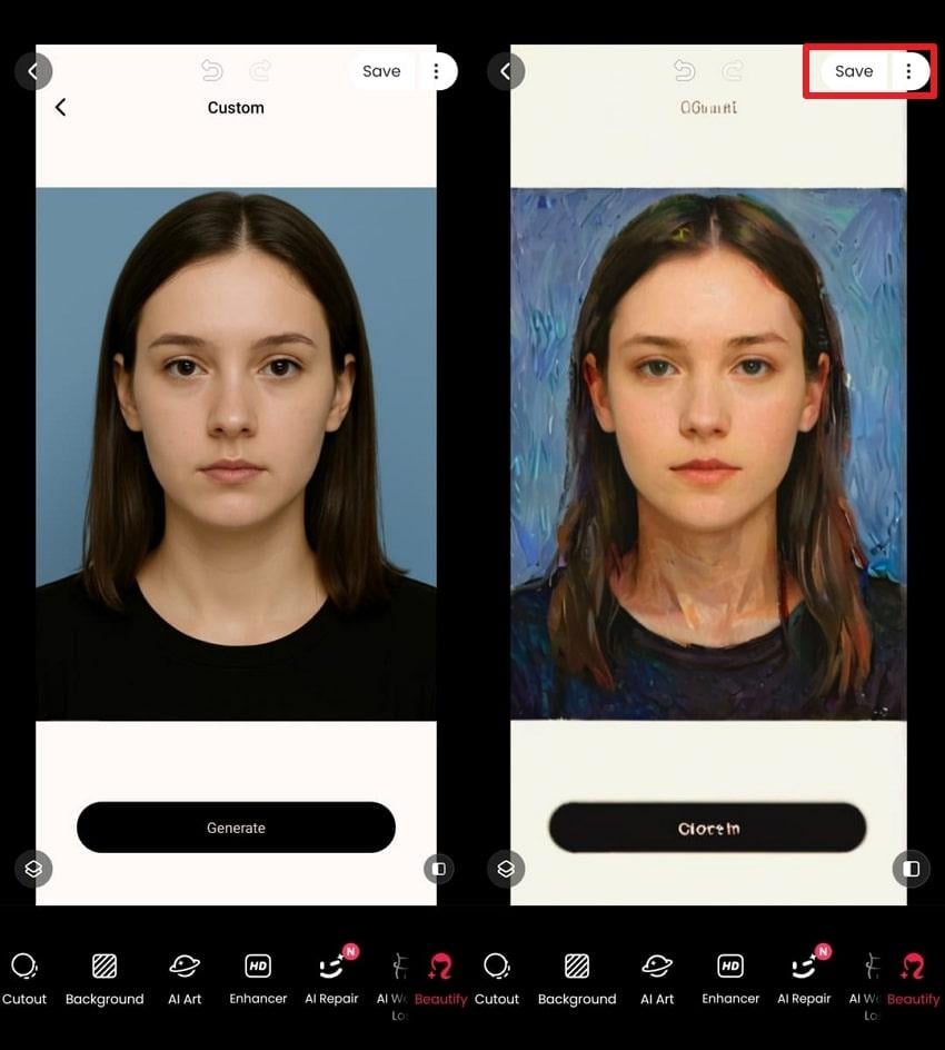 examine results and download final art