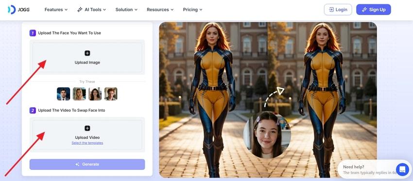 upload update and target photo