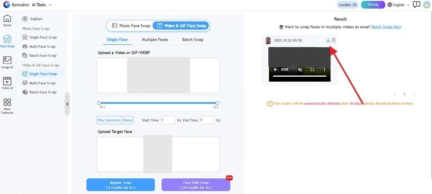 download swapped video