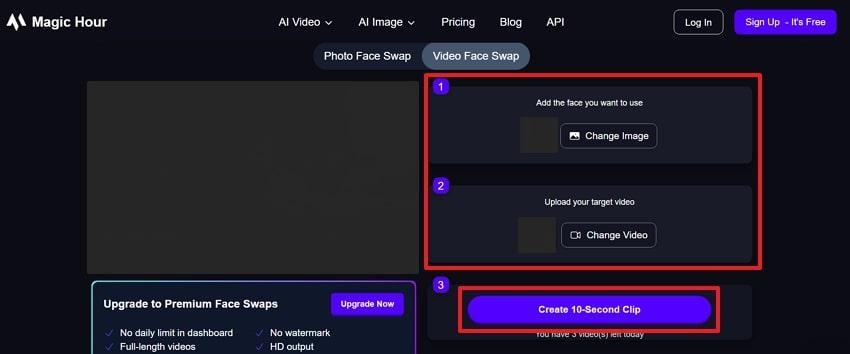 start creating video swapping