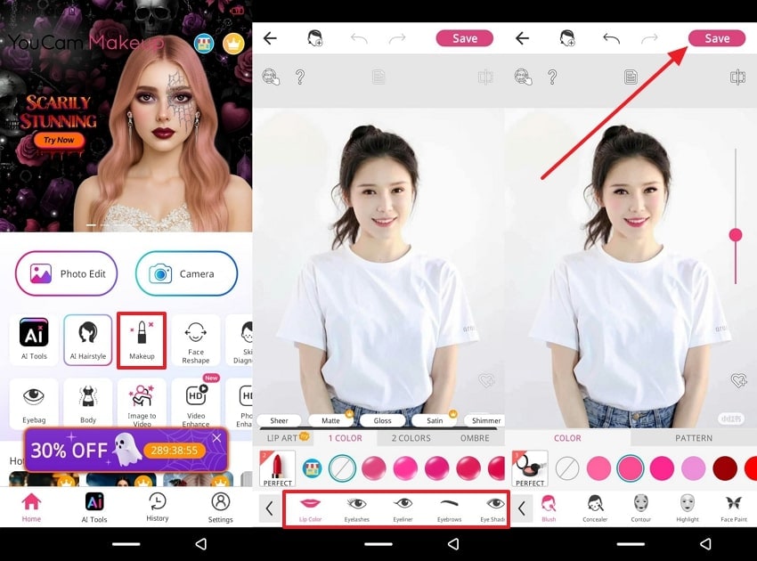 youcam makeup process