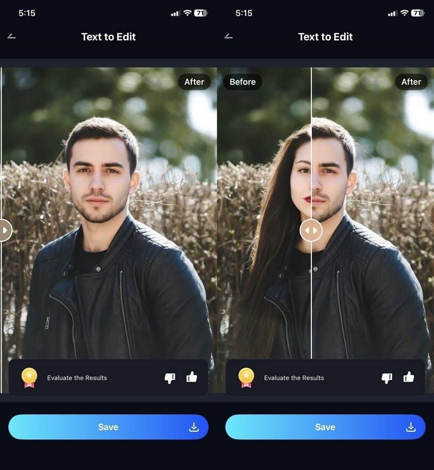 preview and save the generated photo