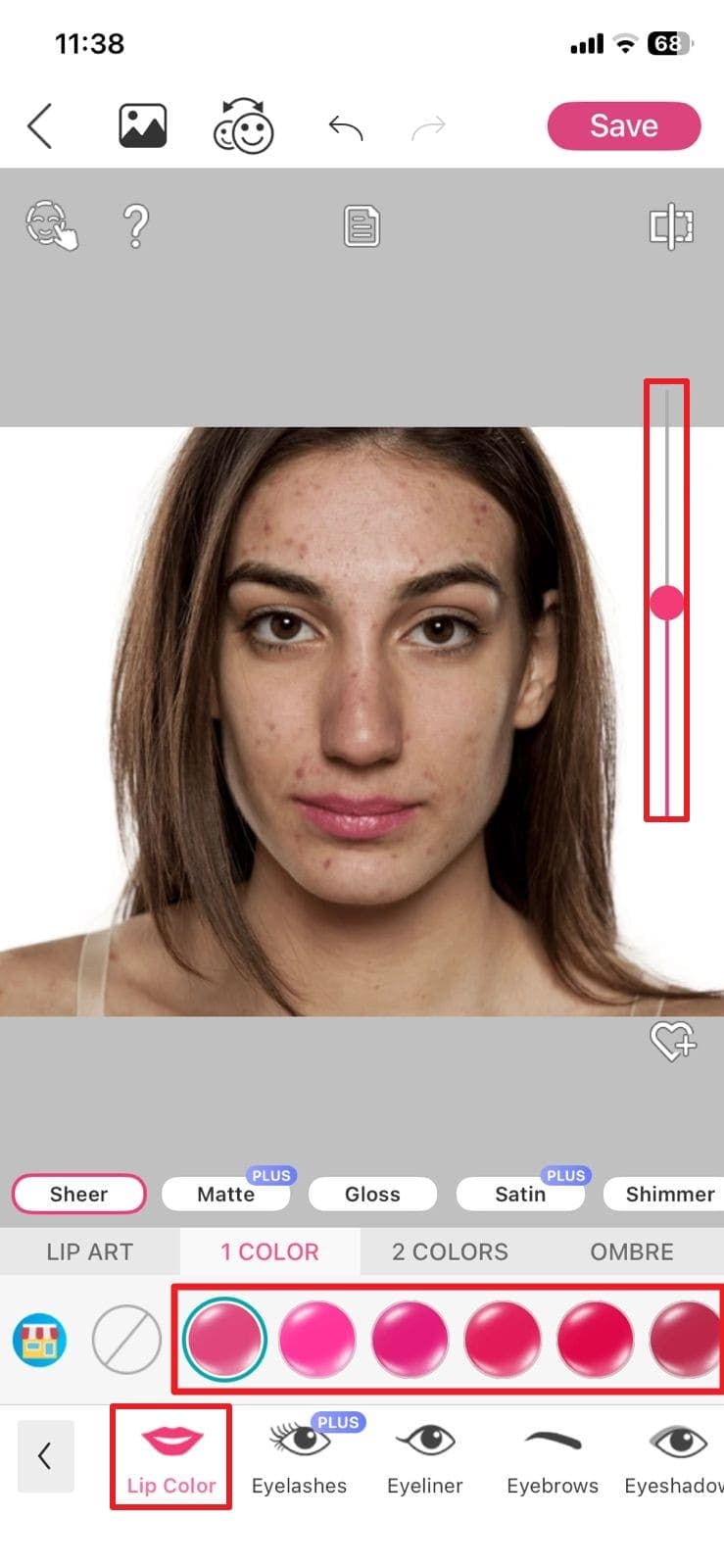choose the lip color