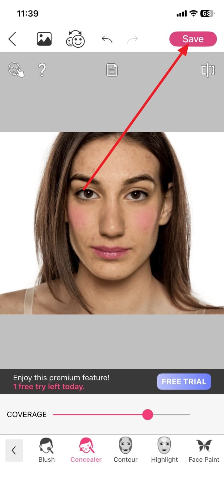 press the save button