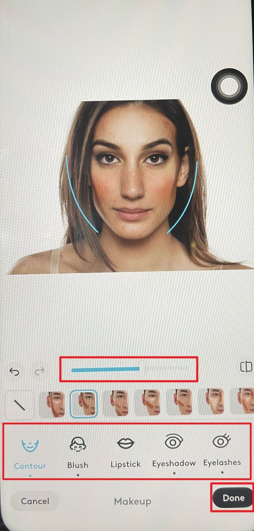 choose makeups and apply