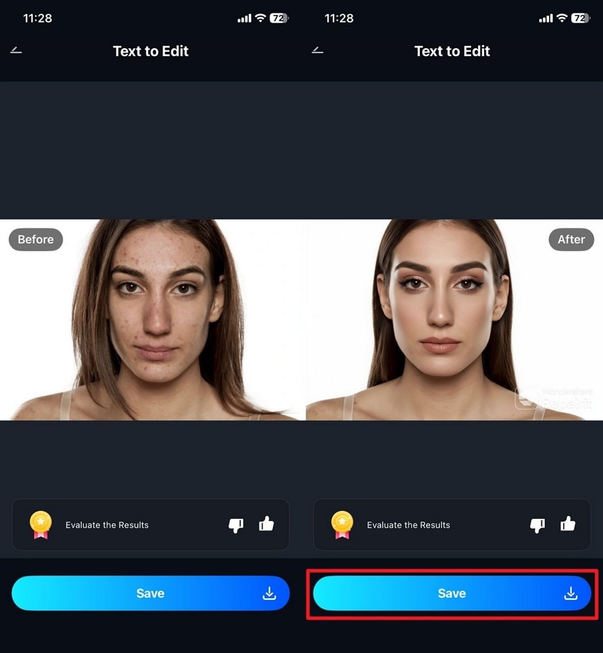 save the makeup photo