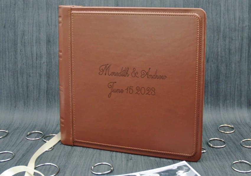 leather wedding photo album
