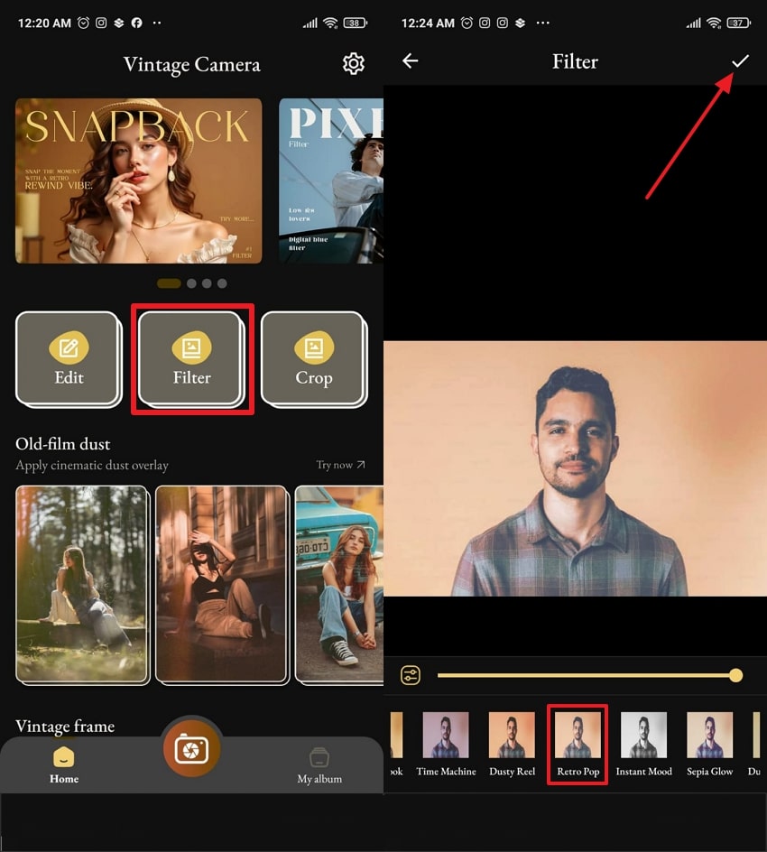 snap 90s file with retro camera