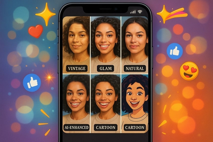 key features for selfie filter apps