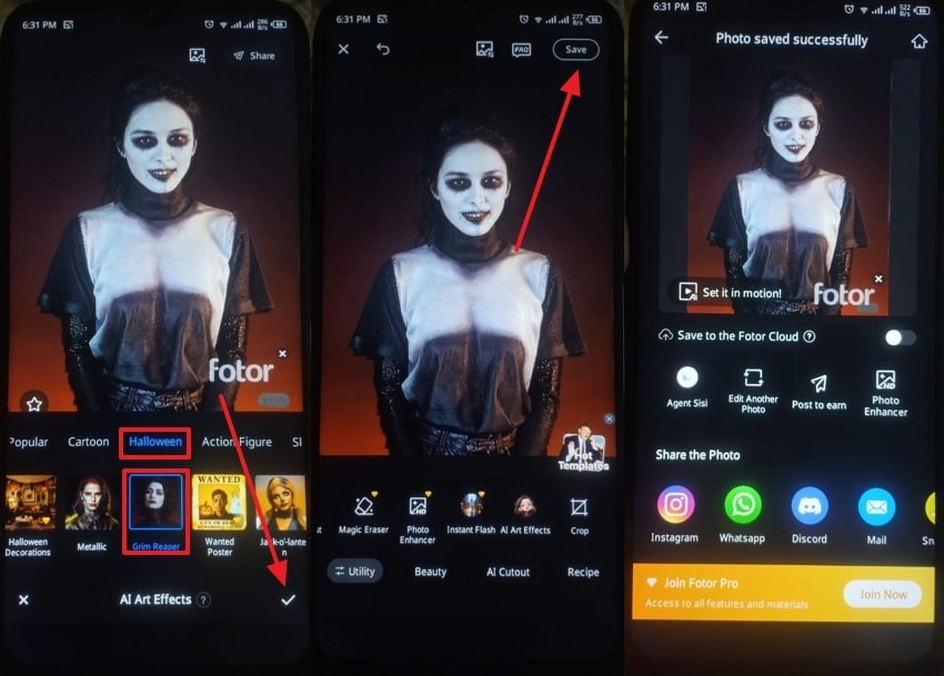 pick gothic filter and save