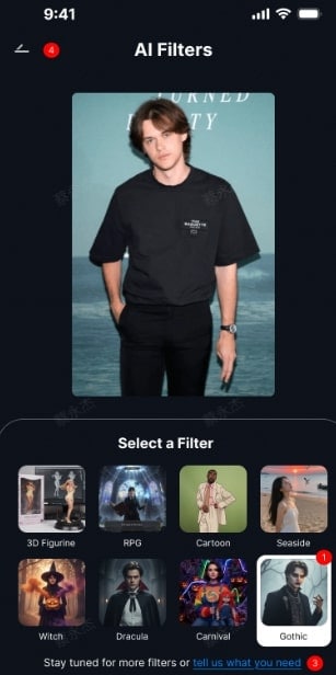 add image and apply gothic filter