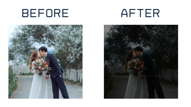 moody tone color grading repairit