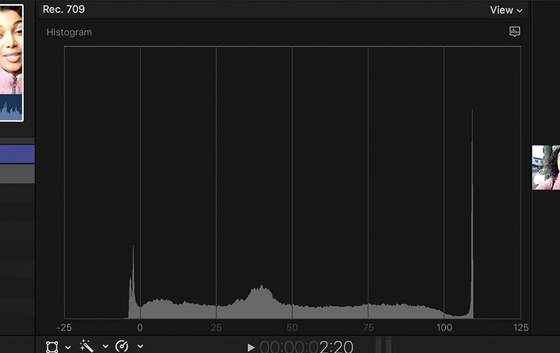 color grading histogram tool