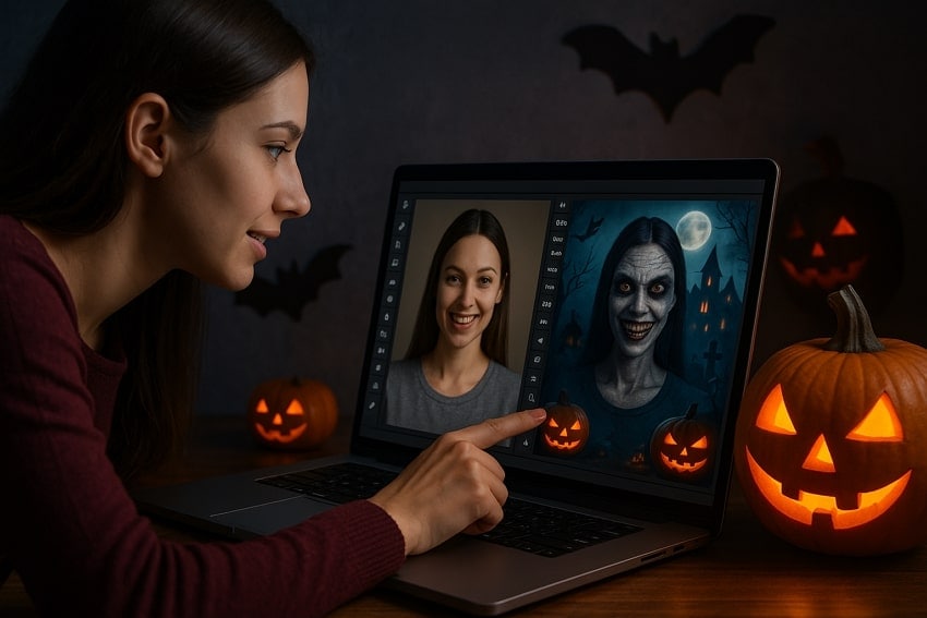 ai working of halloween editor