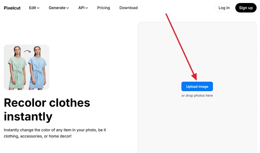 pixelcut upload image