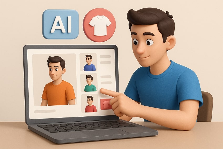 working of ai shirt color changer