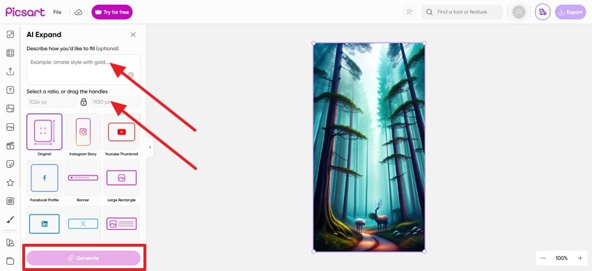 press the generate button