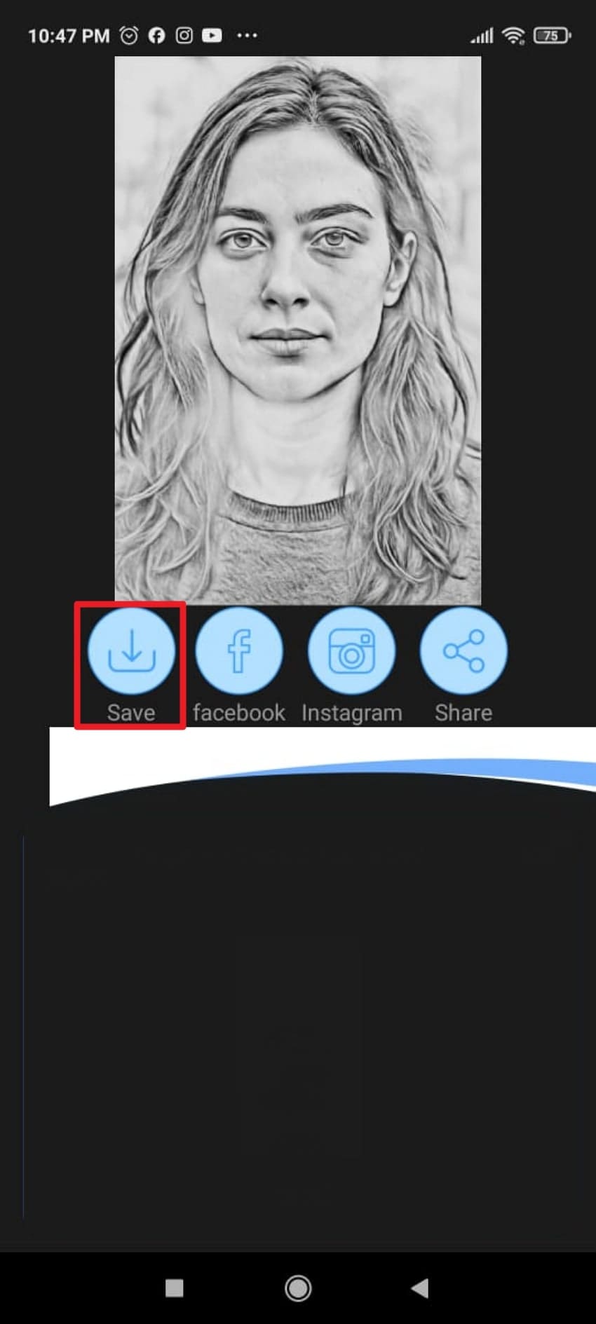 save sketch image on device